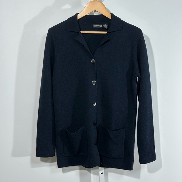 90’s Hong Kong merino Liz Claiborne Collection Cardigan Blazer (Women’s S) - Picture 1 of 5